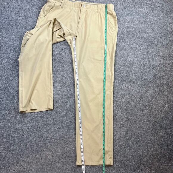 Under Armour Pants Mens 38 Beige Flat Front Moisture Wicking Performance Golf - Picture 10 of 15